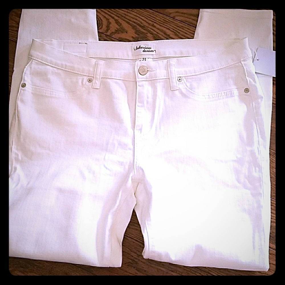 Lakeview denim white skinny ankle